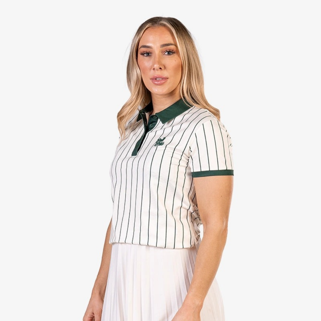 GOLF GODS - GOLF GODS Women's Bullpen Green Cool Tech Performance Golf Polo - The Agora Bangkok
